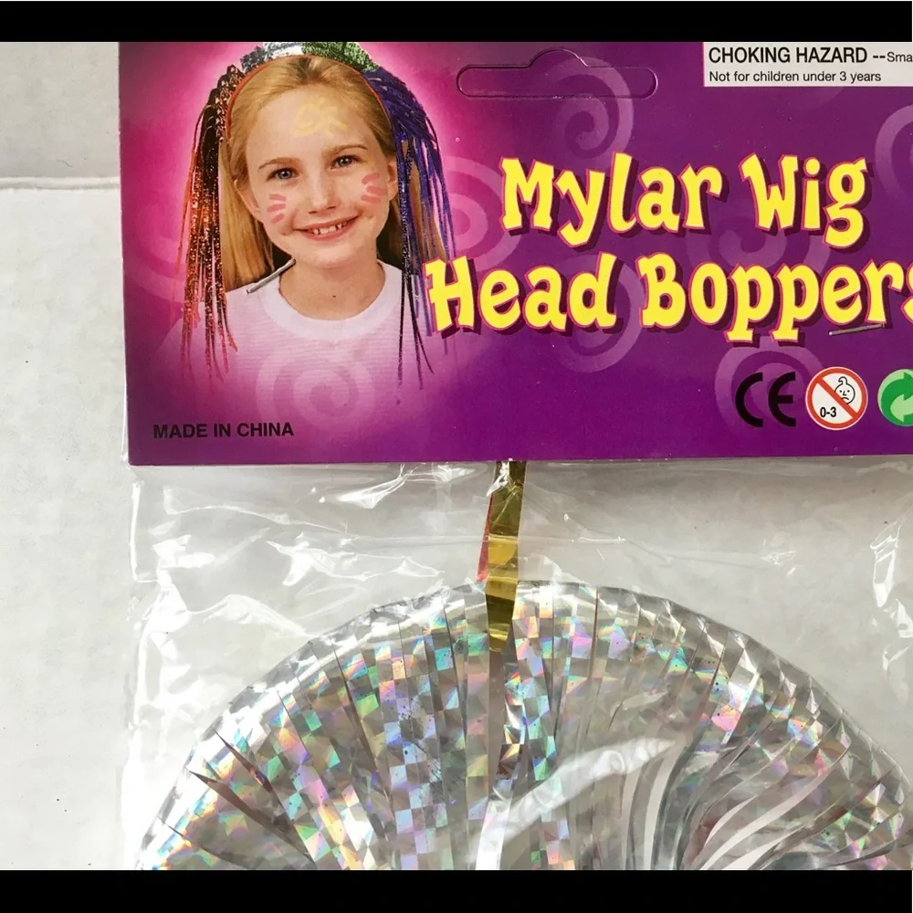 Head Accessory Mylar Wig Head boppers accessory party gear head decoration girls
